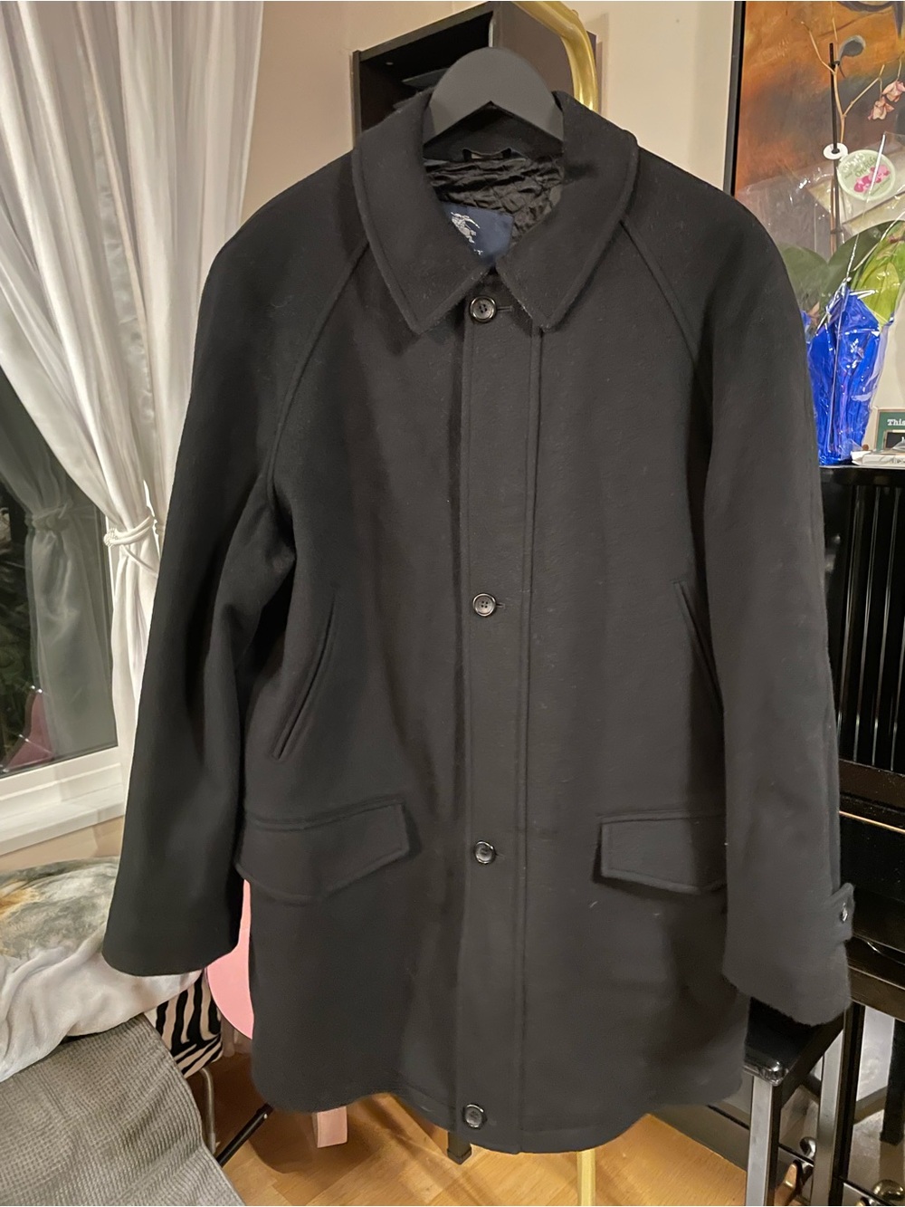 Burberry Black Car Coat